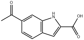 6-乙酰基-1H-吲哚-2-羧酸, 81223-71-4, 结构式