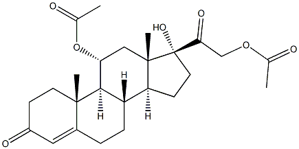 Hydrocortisone, 11,21-diacetate Structure