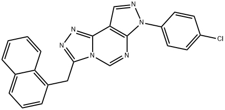 7-(4-chlorophenyl)-3-(naphthalen-1-ylmethyl)-7H-pyrazolo[4,3-e][1,2,4]triazolo[4,3-c]pyrimidine Structure
