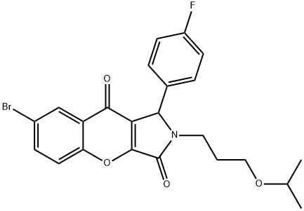 7-bromo-1-(4-fluorophenyl)-2-(3-isopropoxypropyl)-1,2-dihydrochromeno[2,3-c]pyrrole-3,9-dione Structure