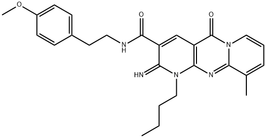 1-butyl-2-imino-N-[2-(4-methoxyphenyl)ethyl]-10-methyl-5-oxo-1,5-dihydro-2H-dipyrido[1,2-a:2,3-d]pyrimidine-3-carboxamide Structure
