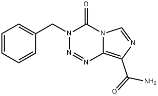 3-ベンジル-4-オキソ-3H,4H-イミダゾ[4,3-d][1,2,3,5]テトラジン-8-カルボキサミド 化学構造式