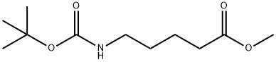 5-[(1,1-二甲基乙氧基)羰基]氨基]戊酸甲酯 结构式