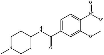 3-methoxy-N-(1-methylpiperidin-4-yl)-4-nitrobenzamide Struktur