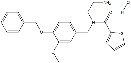 N-(2-Aminoethyl)-N-[[3-methoxy-4-(phenylmethoxy)phenyl]methyl]-2-thiophenecarboxamide hydrochloride Structure