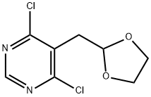5-((1,3-Dioxolan-2-yl)methyl)-4,6-dichloropyrimidine Struktur