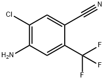 4-氨基-5-氯-2-(三氟甲基)苯腈, 888073-09-4, 结构式