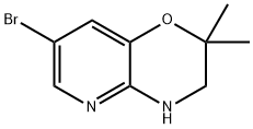 7-溴-2,2-二甲基-3,4-二氢-2H-吡啶[3,2-B][1,4]恶嗪, 894852-03-0, 结构式