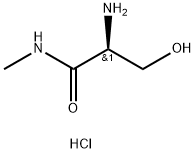 (S)-2-氨基-3-羟基-N-甲基丙酰胺盐酸盐 结构式