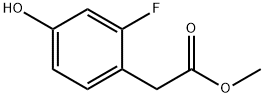 2-(2-氟-4-羟基苯基)乙酸甲酯, 91361-59-0, 结构式