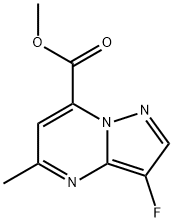methyl 3-fluoro-5-methylpyrazolo[1,5-a]pyrimidine-7-carboxylate Structure