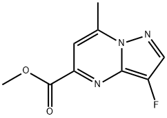 methyl 3-fluoro-7-methylpyrazolo[1,5-a]pyrimidine-5-carboxylate 结构式