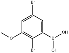 2,5-二溴-3-甲氧基苯硼酸 结构式