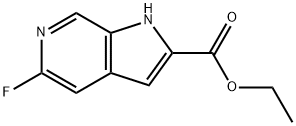5-氟-1H-吡咯并[2,3-C]吡啶-2-羧酸乙酯 结构式