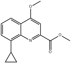 methyl 8-cyclopropyl-4-methoxyquinoline-2-carboxylate 结构式