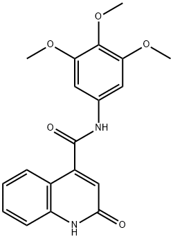 2-hydroxy-N-(3,4,5-trimethoxyphenyl)quinoline-4-carboxamide 结构式