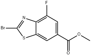 Methyl 2-bromo-4-fluorobenzo[d]thiazole-6-carboxylate Structure