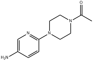 1-[4-(5-amino-2-pyridinyl)-1-piperazinyl]ethanone Struktur