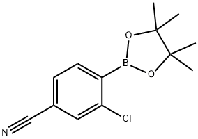 2-氯-4-氰基苯硼酸频哪醇酯, 945391-06-0, 结构式