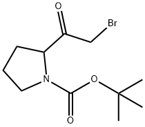 tert-butyl 2-(2-bromoacetyl)pyrrolidine-1-carboxylate 结构式