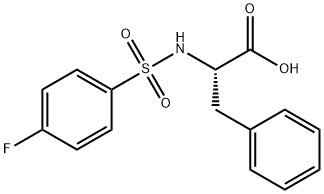 (S)-2-(4-fluorophenylsulfonamido)-3-phenylpropanoic acid 结构式