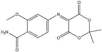 4-((2,2-二甲基-4,6-二氧代-1,3-二噁烷-5-基)甲基氨基)-2-甲氧基苯酰胺, , 结构式
