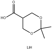 2,2-二甲基-1,3-二氧六环-5-羧酸锂, 2007921-07-3, 结构式