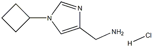 (1-Cyclobutyl-1H-imidazol-4-yl)methanamine hydrochloride Structure