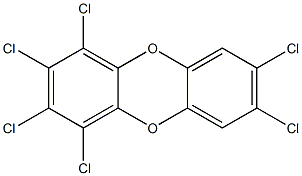 1,2,3,4,7,8-六氯二苯并对二噁英(13C12,99%)50 UG/ML和壬烷, 109719-80-4, 结构式