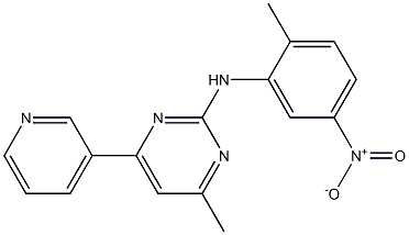 4-methyl-N-(2-methyl-5-nitrophenyl)-6-(pyridin-3-yl)pyrimidin-2-amine Structure
