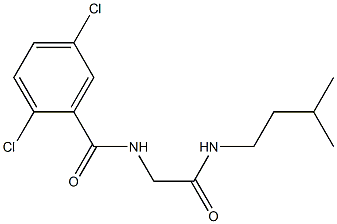 2,5-dichloro-N-(2-(isopentylamino)-2-oxoethyl)benzamide Structure
