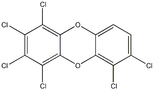 1,2,3,4,6,7-HEXACHLORODIBENZO-P-DIOXIN (13C12, 99%) 5 ug/ml in Nonane, , 结构式