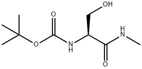 叔丁基(S)-(3-羟基-1-(甲氨基)-1-氧代丙-2-基)氨基甲酸酯 结构式