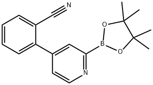 2-(2-(4,4,5,5-tetramethyl-1,3,2-dioxaborolan-2-yl)pyridin-4-yl)benzonitrile Structure