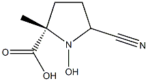 Proline, 5-cyano-1-hydroxy-2-methyl- (6CI) Structure
