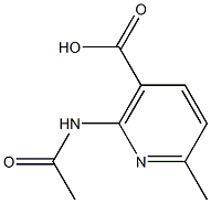 Nicotinic acid, 2-acetamido-6-methyl- (6CI) 结构式