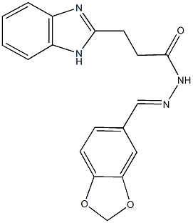 3-(1H-benzimidazol-2-yl)-N'-(1,3-benzodioxol-5-ylmethylene)propanohydrazide Structure