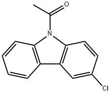 9-acetyl-3-chloro-9H-carbazole 结构式