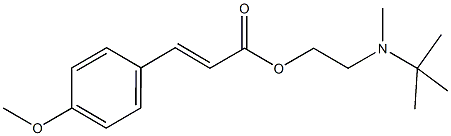 2-[tert-butyl(methyl)amino]ethyl 3-(4-methoxyphenyl)acrylate 结构式