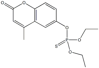 O,O-diethyl O-(4-methyl-2-oxo-2H-chromen-6-yl) thiophosphate Struktur