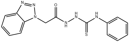2-(1H-1,2,3-benzotriazol-1-ylacetyl)-N-phenylhydrazinecarbothioamide Struktur