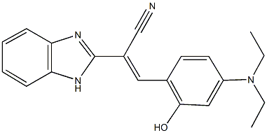 2-(1H-benzimidazol-2-yl)-3-[4-(diethylamino)-2-hydroxyphenyl]acrylonitrile Structure