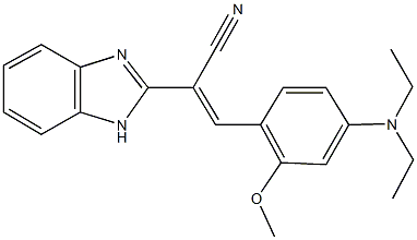 2-(1H-benzimidazol-2-yl)-3-[4-(diethylamino)-2-methoxyphenyl]acrylonitrile Structure