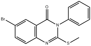6-bromo-2-(methylsulfanyl)-3-phenyl-4(3H)-quinazolinone Structure