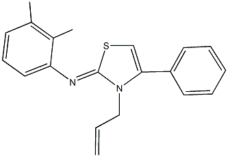 N-(3-allyl-4-phenyl-1,3-thiazol-2(3H)-ylidene)-N-(2,3-dimethylphenyl)amine Structure