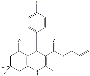 prop-2-enyl 4-(4-iodophenyl)-2,7,7-trimethyl-5-oxo-1,4,5,6,7,8-hexahydroquinoline-3-carboxylate|