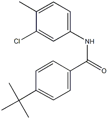 4-tert-ブチル-N-(3-クロロ-4-メチルフェニル)ベンズアミド 化学構造式