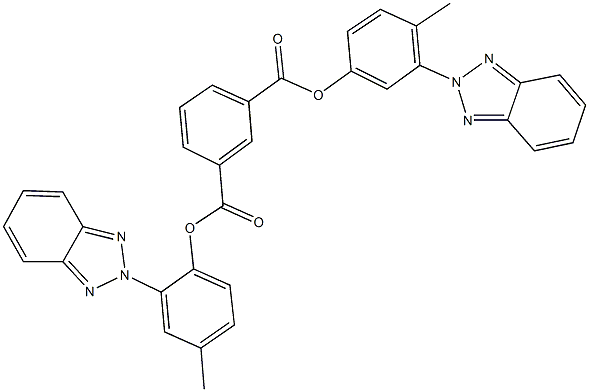 1-[2-(2H-1,2,3-benzotriazol-2-yl)-4-methylphenyl] 3-[3-(2H-1,2,3-benzotriazol-2-yl)-4-methylphenyl] isophthalate Structure