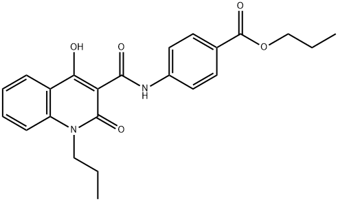 propyl 4-{[(4-hydroxy-2-oxo-1-propyl-1,2-dihydroquinolin-3-yl)carbonyl]amino}benzoate|