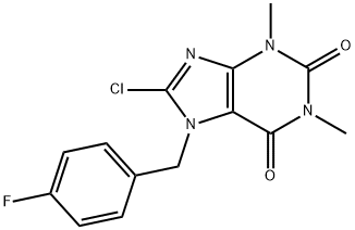 8-氯-7-(4-氟苄基)-1,3-二甲基-1H-嘌呤-2,6(3H,7H)-二酮 结构式
